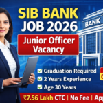 SIB Bank Junior Officer Notification 2026