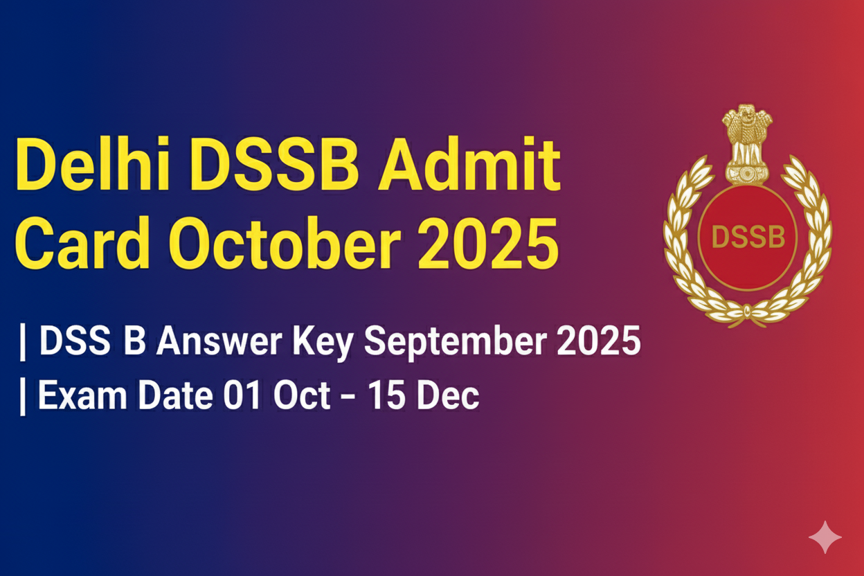 Delhi DSSSB Admit Card