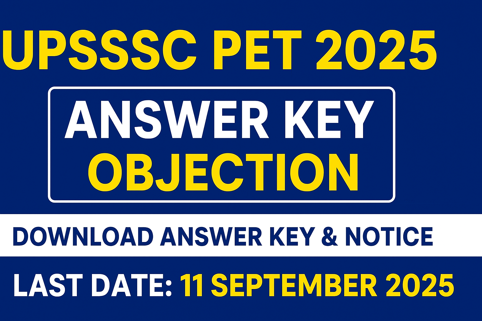 UPSSSC PET 2025 Answer Key Objection