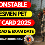 BSF Constable Tradesmen PET Admit Card 2025