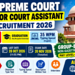 Supreme Court Junior Court Assistant Recruitment 2026