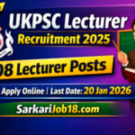 UKPSC Lecturer Recruitment 2025