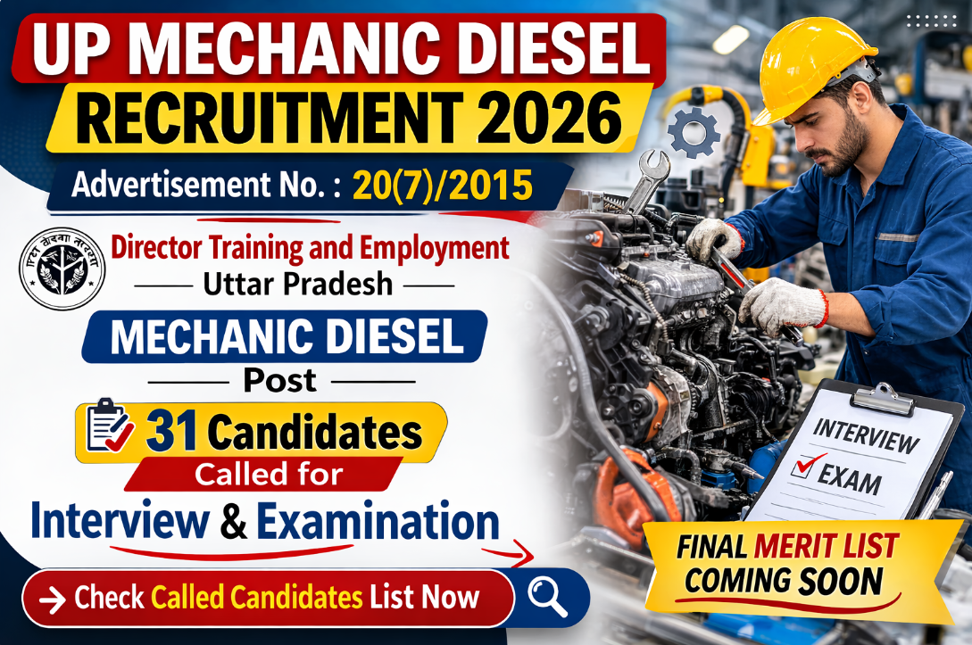 UP Mechanic Diesel Recruitment 2026