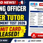 Nursing Officer Admit Card 2026