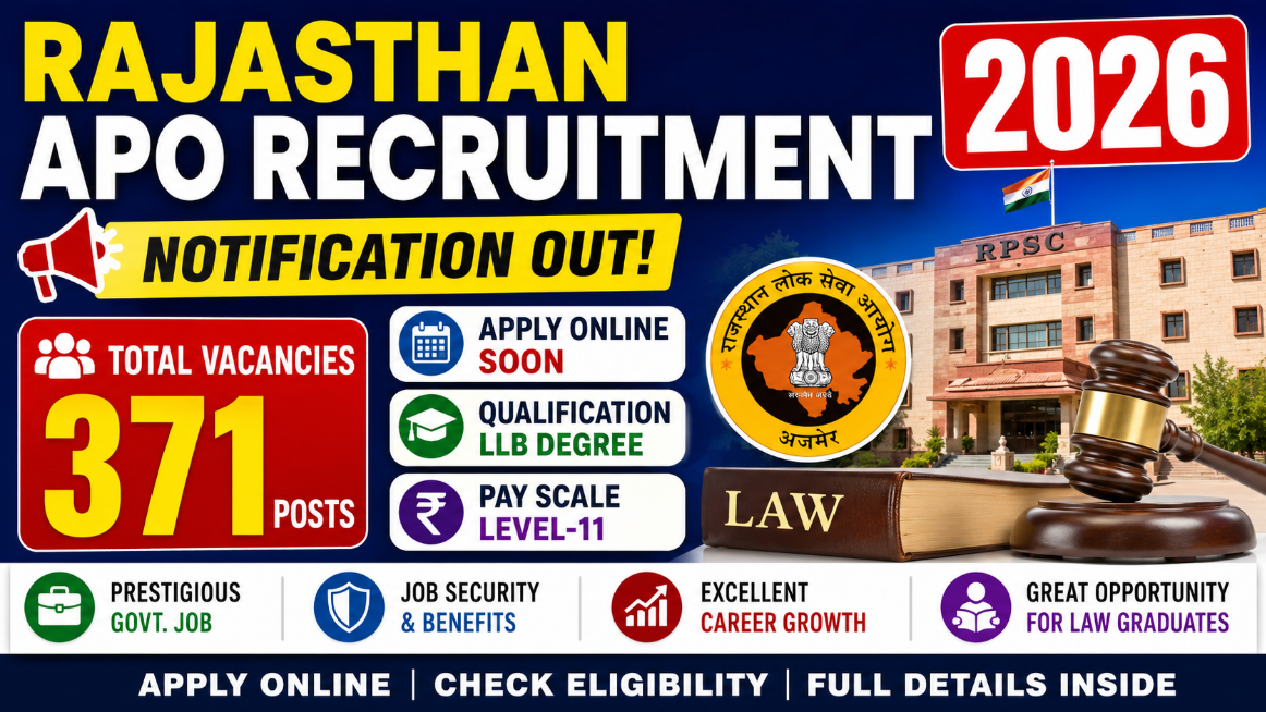 Rajasthan APO Recruitment 2026