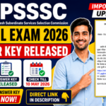 UPSSSC JE Civil Answer Key 2026