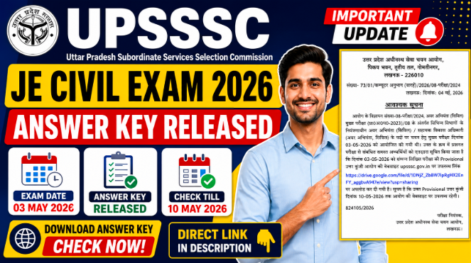 UPSSSC JE Civil Answer Key 2026