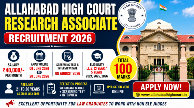 Allahabad High Court Research Associate Recruitment 2026