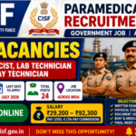 CISF Paramedical Staff Recruitment 2026