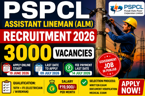 PSPCL Assistant Lineman Recruitment 2026