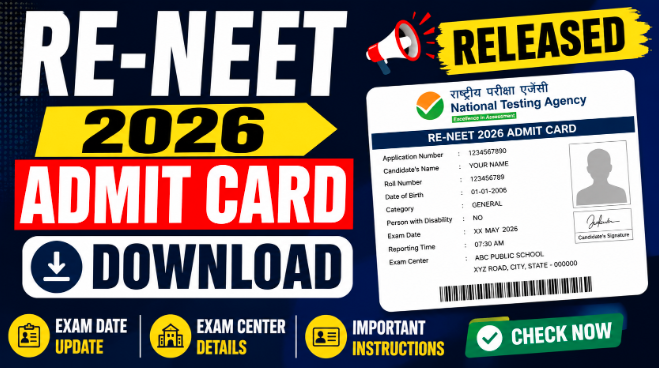 RE-NEET 2026 Admit Card Download