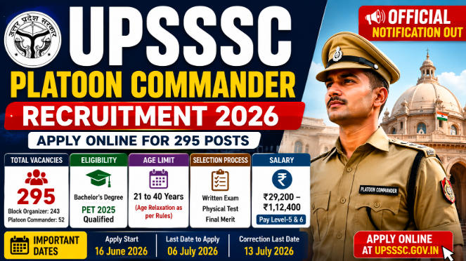 UPSSSC Platoon Commander Recruitment 2026