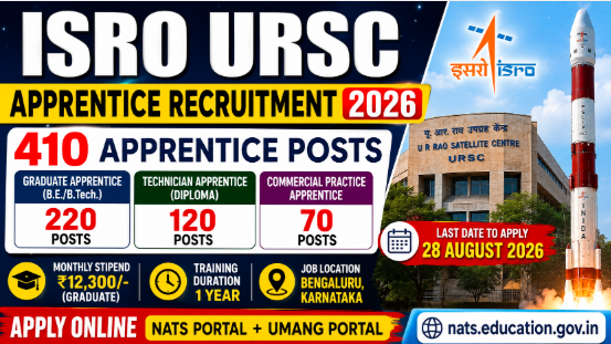 ISRO URSC Apprentice Recruitment 2026