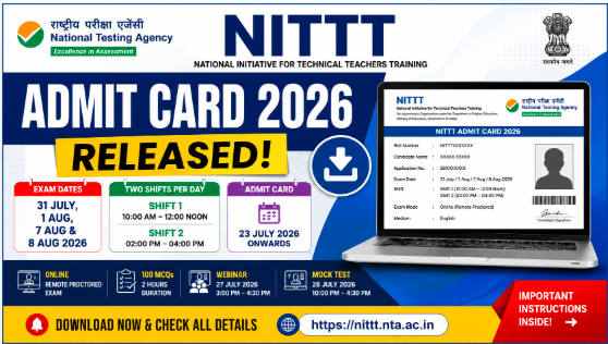 NITTT Admit Card 2026 