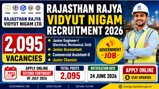 RRVUNL JE Junior Assistant Online Form 2026