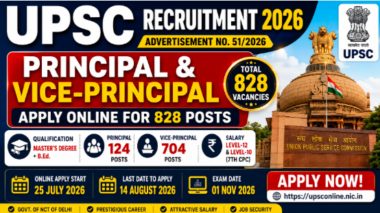 UPSC Principal & Vice-Principal Recruitment 2026