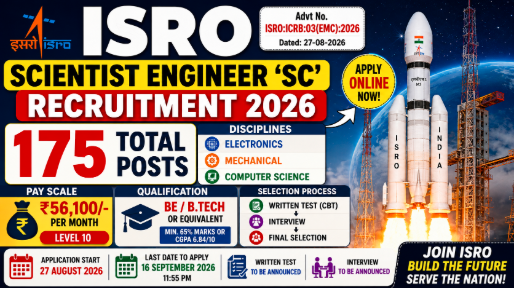 ISRO Scientist Engineer SC Recruitment 2026