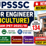 UPSSSC JE Agriculture Recruitment 2026 – Apply Online for 134 Posts